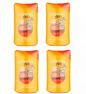 Loreal Kids Extra Gentle 2 in 1 Tropical Mango Shampoo 250ML x4bottles